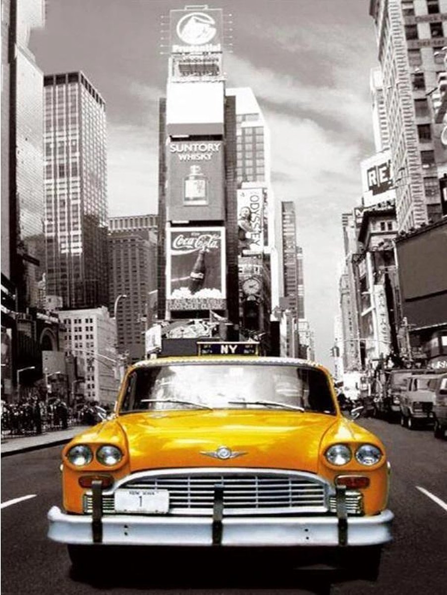 Diamont Painting volwassenen | Volledig pakket | 30 X 40 | Vierkante steentjes|Diamant Painting Yellow Cab